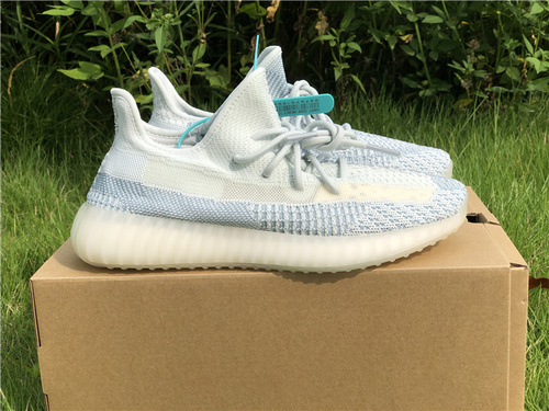 Yeezy Boost 350 V2 _Cloud White_ fantasy blue_ BASF_ original surface_ number_ FW3042. Full code shipment 36-48-1705ac1e